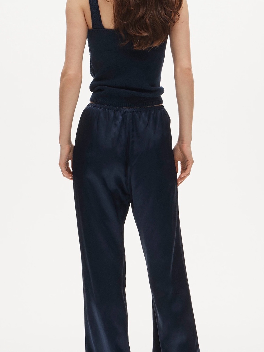 Jcrew charmeuse Wide-Leg Pants in black